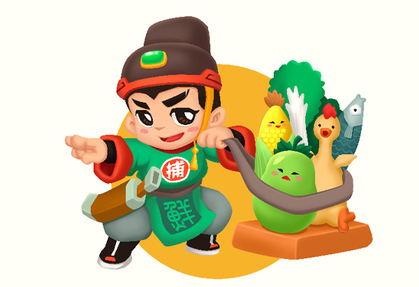 长春鲜捕快卡通
