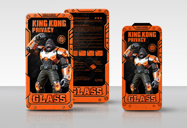 山西炫酷钢化膜包装设计